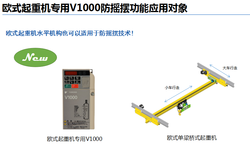 安川欧式起重变频器V1000 防摇功能介绍